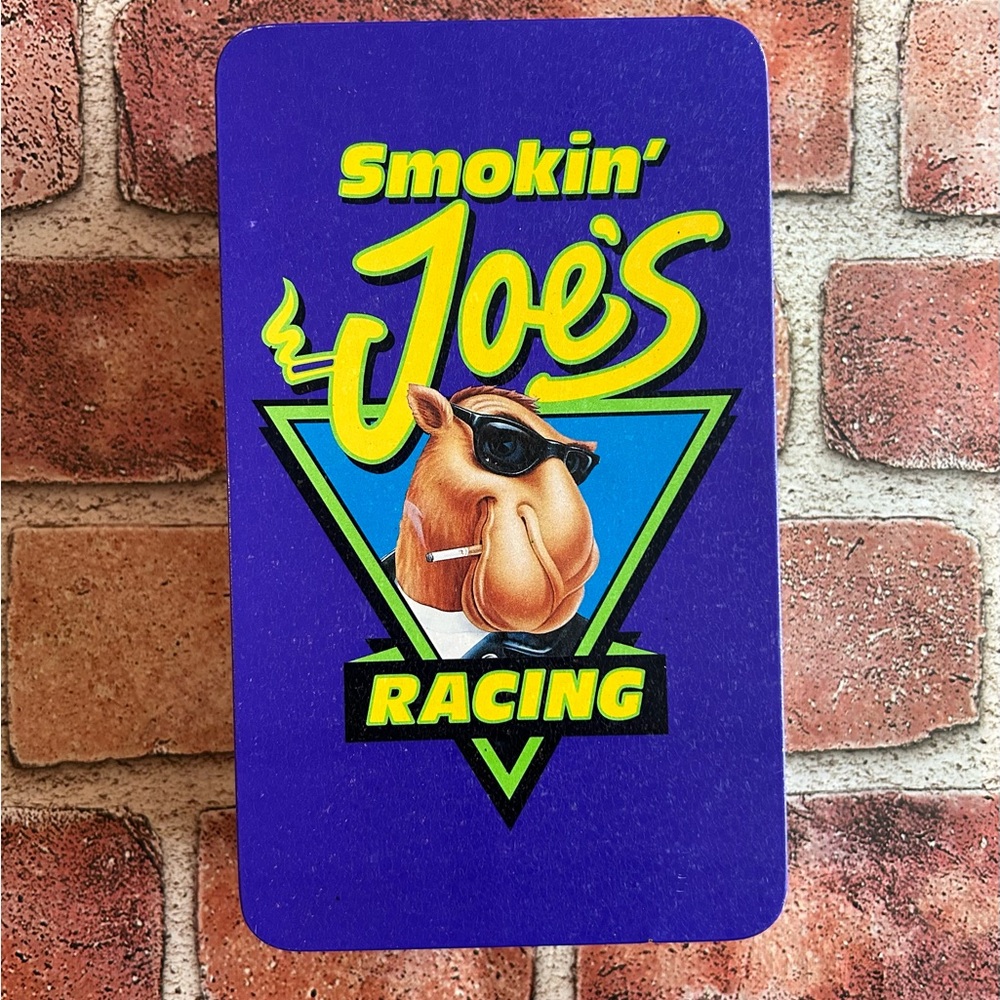 Vintage 1994 Smokin' Joe's Racing Tin Box Purple Camel